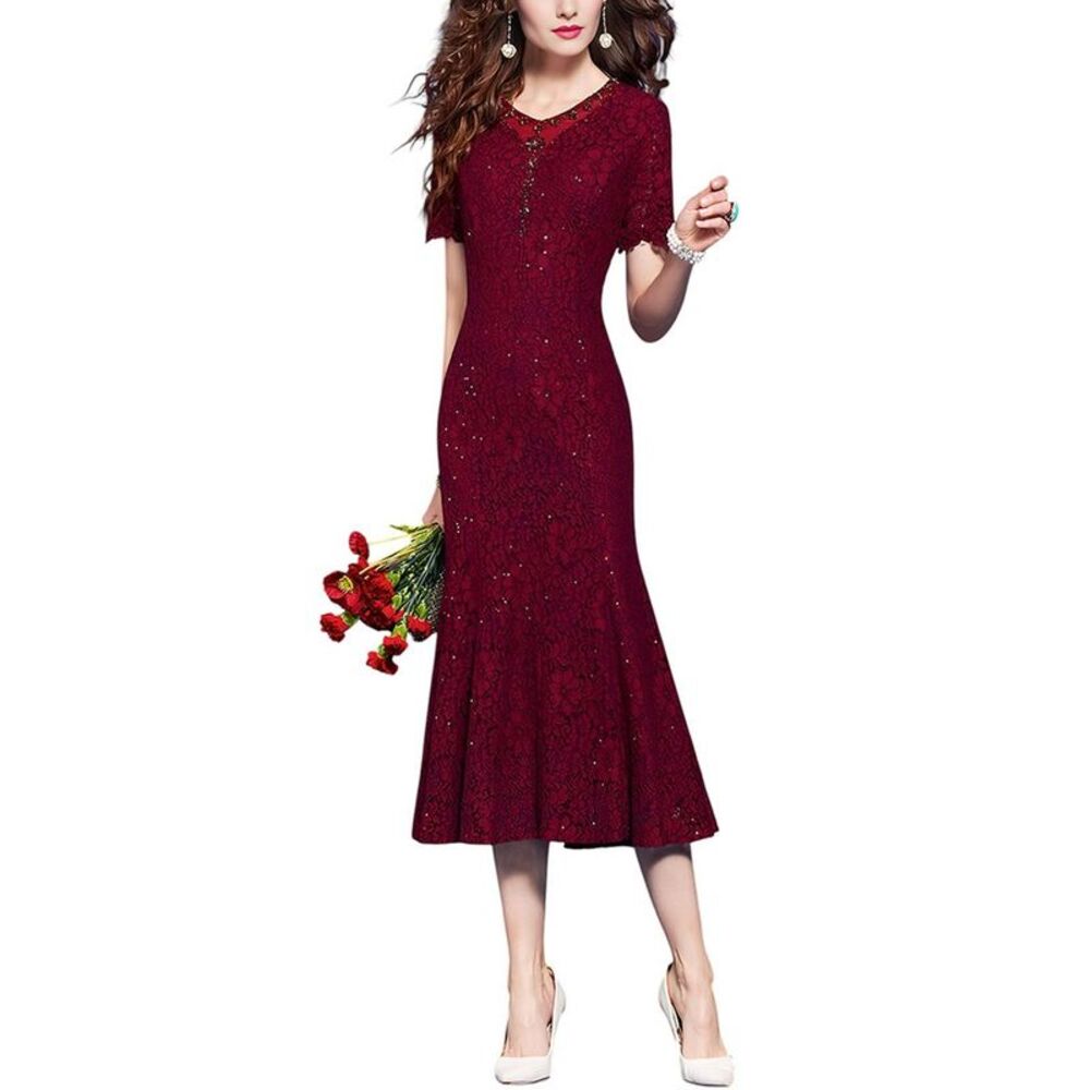 Vera Dolini Womens  Midi Dress